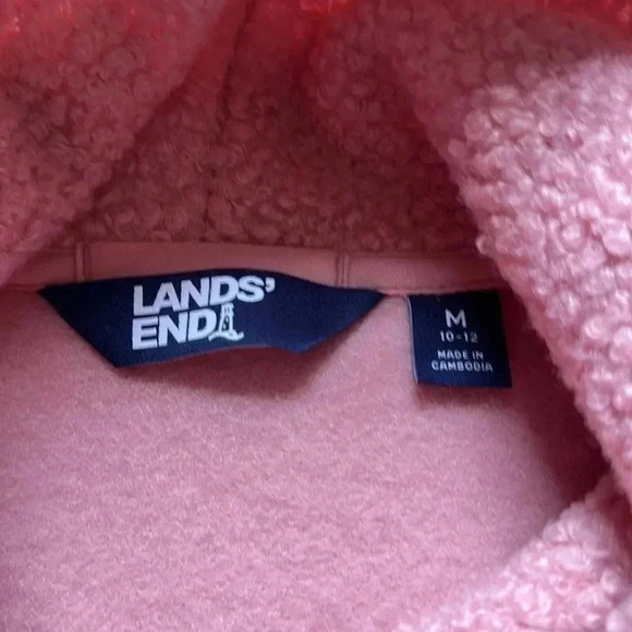 Lands end pink pullover cowl neck medium - Picture 3 of 7